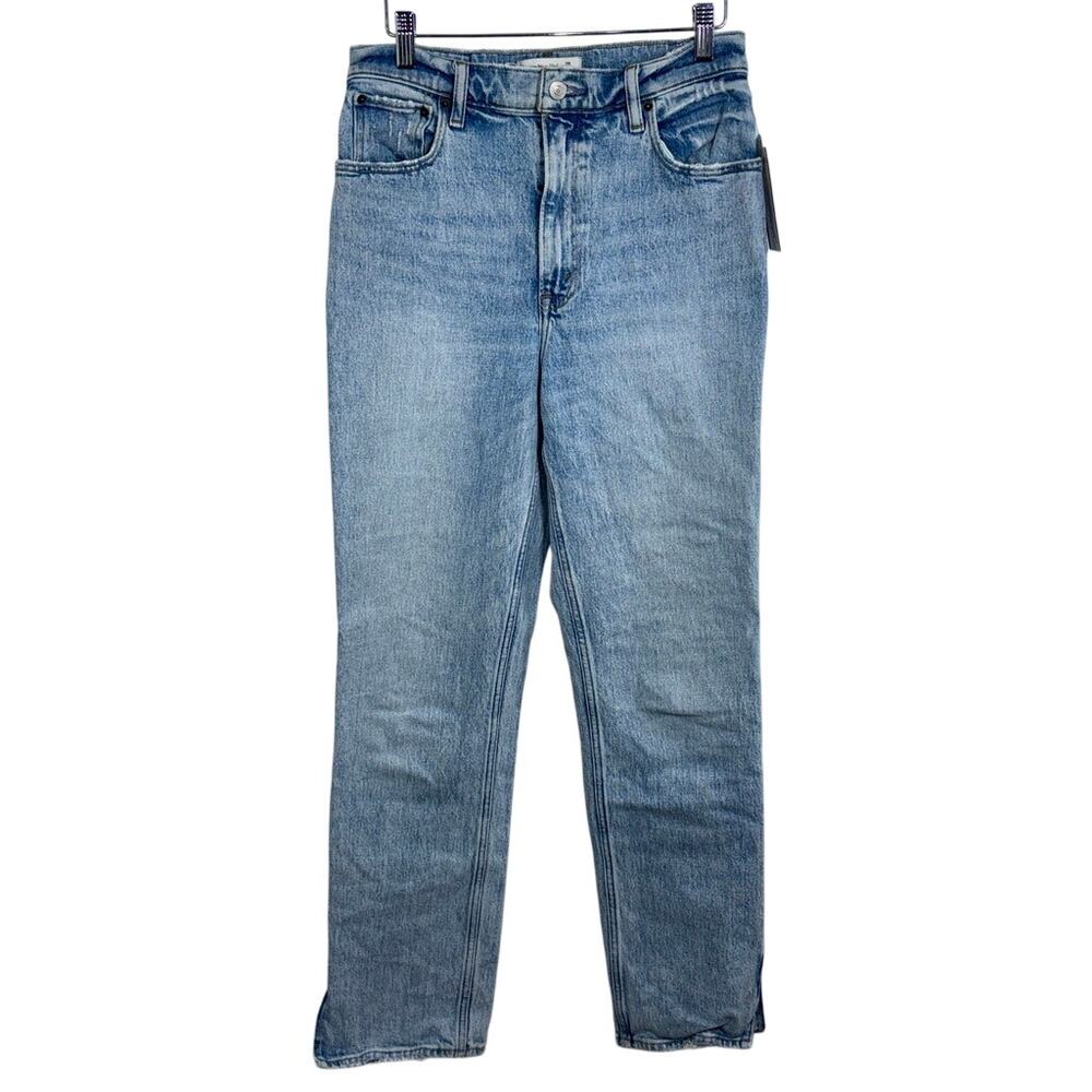 Abercrombie & Fitch The '90s Straight Ultra High Rise Blue Denim Jeans Size 28 6